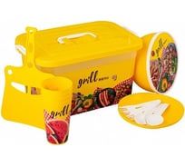 Набор для пикника на 4 персоны ПОЛИМЕРБЫТ GRILL MENU 19 предметов 438999400