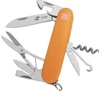 Перочинный нож STINGER 90 мм, 13 функций, материал рукояти АБС-пластик, оранжевый, в блистере FK-K5017-8PB