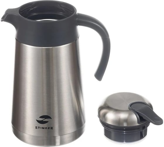 Термокофейник STINGER 1.6 л, нержавеющая сталь, серебристый, 18x13.6x25.9 см HK-1600-9STS