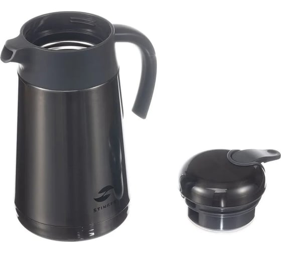 Термокофейник STINGER 1.6 л, нержавеющая сталь, чёрный, 18x13.6x25.9 см HK-1600-9BLK