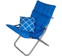 Кресло-шезлонг InHome комплект 2 шт., + матрас + подушка синий INCL2/1+К2