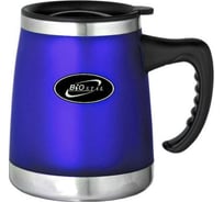 Кружка дутая с крышкой Biostal 0.42 л, синяя NE-420F-BL