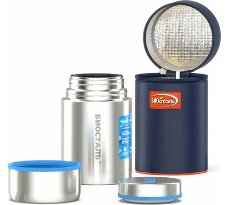 Термос для еды с термочехлом Biostal Авто 0.8 л NRP-800