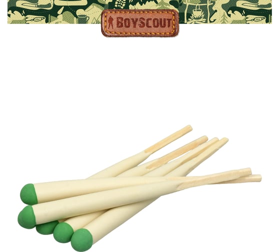Спички BOYSCOUT Колумб 80 мм, 20 шт. не гаснут от ветра и влаги /80/20 61033