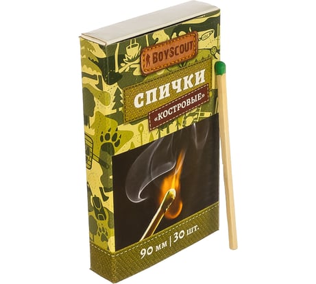Костровые спички BOYSCOUT 90 мм, 30 шт /80/20 61029