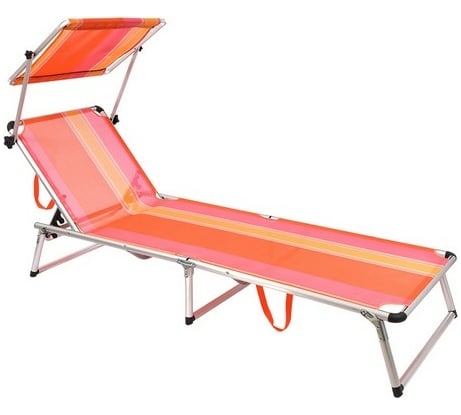Шезлонг BOYSCOUT ORANGE 4 положения, алюминиевый каркас, 189x59x28 см, 5,2 кг  61188