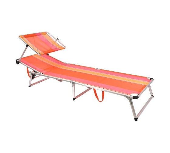 Шезлонг BOYSCOUT ORANGE 4 положения, алюминиевый каркас, 189x59x28 см, 5,2 кг  61188