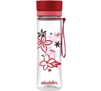 Бутылка для воды Aladdin Aveo 0.6 л, с красным узором 10-01102-076