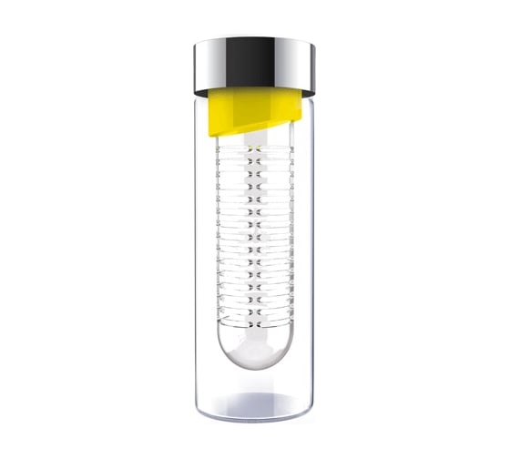 Бутылка Asobu Flavour it 0,48 литра, желтая SWG11 yellow-silver