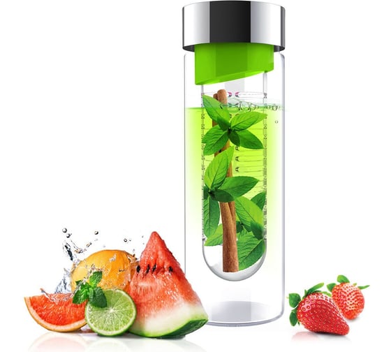 Бутылка Asobu  Flavour it 0.48 литра, зеленая SWG11 lime-silver