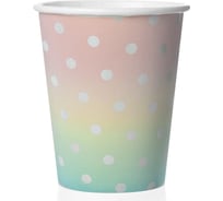 Стаканы Волна веселья Невесомый ДР 250 мл, Радужный/Серебро, Металлик, 6 шт 6231422