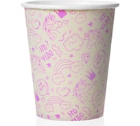 Стаканы Волна веселья Сказка для принцессы, радужные единороги 250 мл, Розовый, 6 шт. 625038