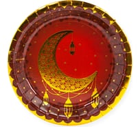 Тарелки Волна веселья Восточная сказка 7''/18 см, Гранатовый, Металлик, 6 шт 690017