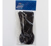 Ложки Волна веселья Премиум, черный, 16 см, 10 шт 6231255