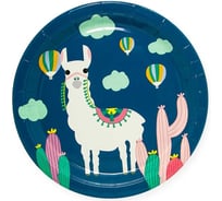 Тарелки Волна веселья 9''/23 см, Лама Альпака, Синий, 6 шт. 6225068