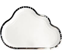 Тарелки Волна веселья 9''/23 см, Облако, Белый, Металлик, 6 шт. 623589