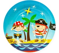 Тарелки Волна веселья 9''/23 см, Пираты, 6 шт. 6225051
