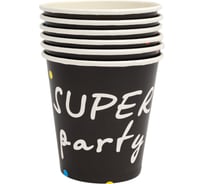 Стаканы Дон Баллон 250 мл, Друзья, Super Party, Черный, 6 шт. 77437