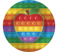 Тарелки Дон Баллон Pop it 7''/18 см, Радужный, 6 шт 77355