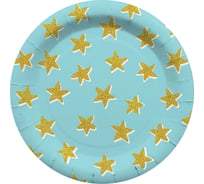Тарелки Дон Баллон  Звездочки 7''/18 см, Бирюзовый, 6 шт 77448