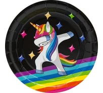 Тарелки Дон Баллон 7''/18 см, Танцующий единорог, 6 шт 77156