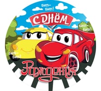 Тарелки Дон Баллон 7''/18 см, Веселые машинки, 6 шт 77430