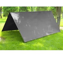 Туристический водонепроницаемый тент Tplus 4500x2900 мм, с проклеенными швами, таффета 210 рип-стоп, серый T022612