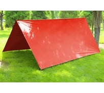 Туристический водонепроницаемый тент Tplus 4500x2900 мм, с проклеенными швами, таффета 210 рип-стоп, красный T022611