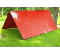 Туристический водонепроницаемый тент с проклеенными швами Tplus 4000x2900 мм, таффета 210 рип-стоп, красный T022607
