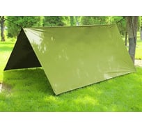 Туристический водонепроницаемый тент с проклеенными швами Tplus 2000x2900 мм, таффета 210 рип-стоп, олива T022347