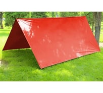 Туристический водонепроницаемый тент с проклеенными швами Tplus 3500x2900 мм, таффета 210 рип-стоп, красный T022603