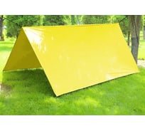 Туристический водонепроницаемый тент с проклеенными швами Tplus 5500x2900 мм, таффета 210 рип-стоп, желтый T022618