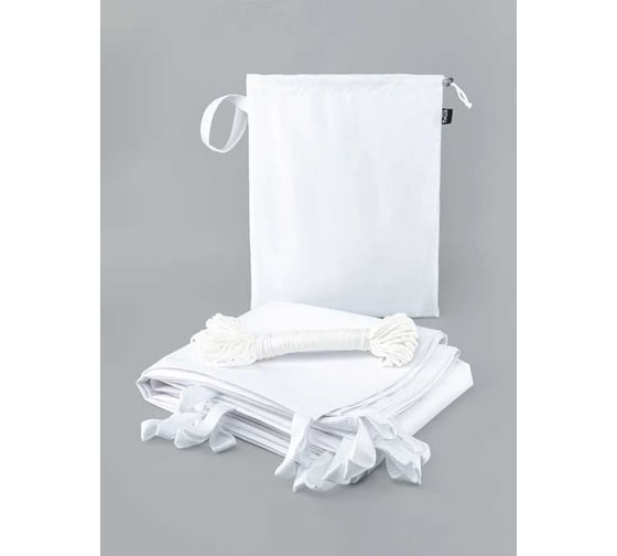 Туристический водонепроницаемый тент с проклеенными швами Tplus 4500x2900 мм, оксфорд 600, белый T021286 1