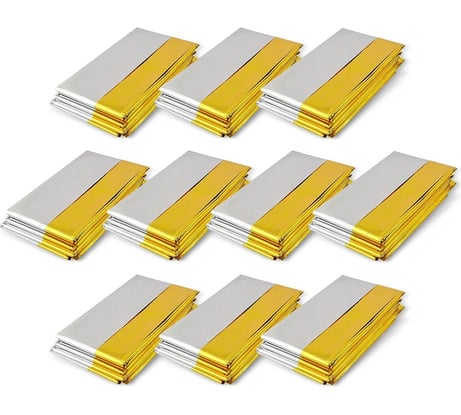 Изотермическое термоодеяло покрывало DASWERK 10 шт, серебро/золото, 160x210 см, 631159