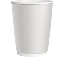 Одноразовый стакан Комус бумажный, 2 слой, 350 мл, d-90 мм, белый, 30 шт. 1635057