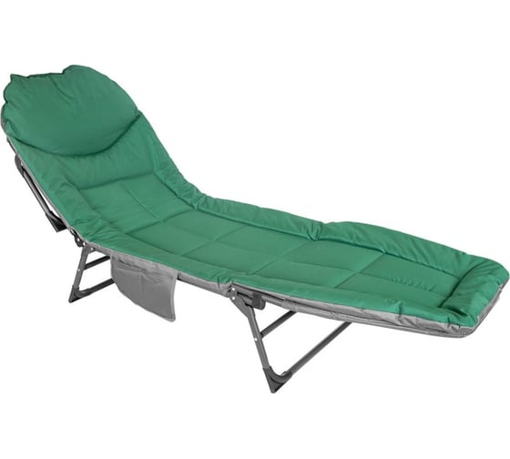 Складной шезлонг F-FG-HY-8008GR (52636) 32x64x200см, макс. нагрузка 200кг, зеленый