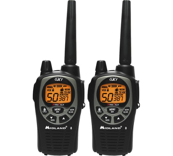 Комплект радиостанций MIDLAND GXT1000 с аксессуарами 2 шт.(LPD+PMR) C1146.02