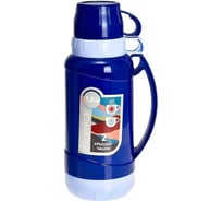 Термос со стеклянной колбой Alpenkok AK-10105S 1.8л, 2 крышки-чашки, синий, 12 Р1-00018552