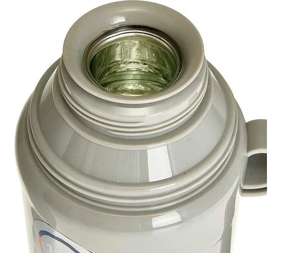 Термос со стеклянной колбой Alpenkok AK-10102S 1.0л, 2 крышки-чашки, серый, 12 Р1-00018549