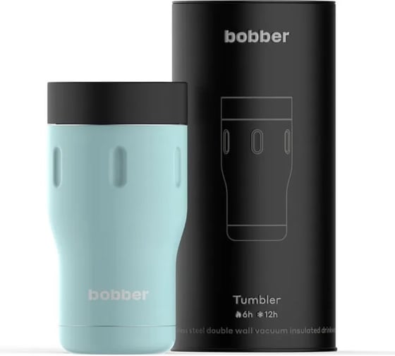 Питьевой вакуумный бытовой термос BOBBER 0.35 л Tumbler-350 Light Blue 1