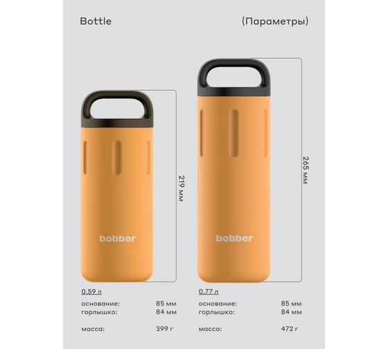 Питьевой вакуумный термос BOBBER 0.59 л Bottle-590 Ginger Tonic