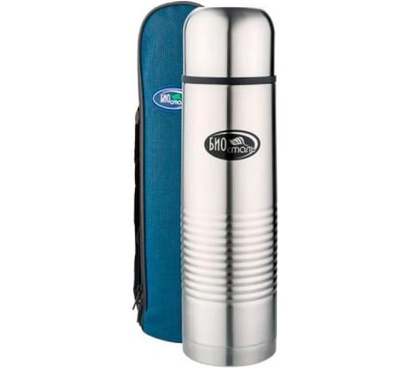 Термос Biostal 1.2 л, в чехле, стальной NB-1200B