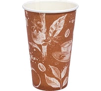 Бумажный 1-слойный стакан для горячих напитков Papperskopp 400мл, d90 мм barista cappuccino, pps ОП-400133