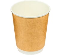 Бумажный 2-слойный стакан для горячих напитков Papperskopp 300мл, d90 мм крафт, pps ОП-320044