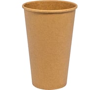 Бумажный 1-слойный стакан для горячих напитков Papperskopp 400мл, d90 мм крафт, pps ОП-400134