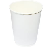 Бумажный 1-слойный стакан для горячих напитков Papperskopp 400мл, d90 мм белый, pps ОП-400018