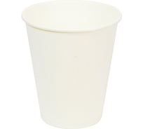 Бумажный 1-слойный стакан для горячих напитков Papperskopp 300мл, d90 мм белый, pps ОП-300022