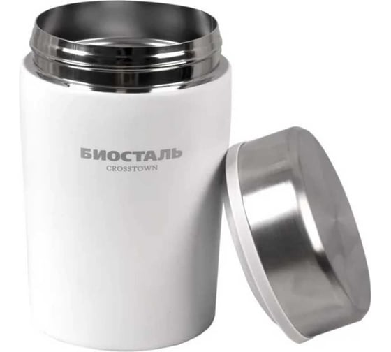Термос для еды Biostal Crosstown 0.5 л, белый NTD-500W