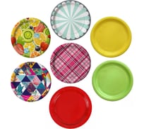 Бумажная тарелка EUROHOUSE 6 шт., диаметр 23 см, с рисунком 14618