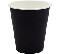 Бумажный 1-слойный стакан для горячих напитков Papperskopp 250мл, d80 мм черный, pps ОП-250129
